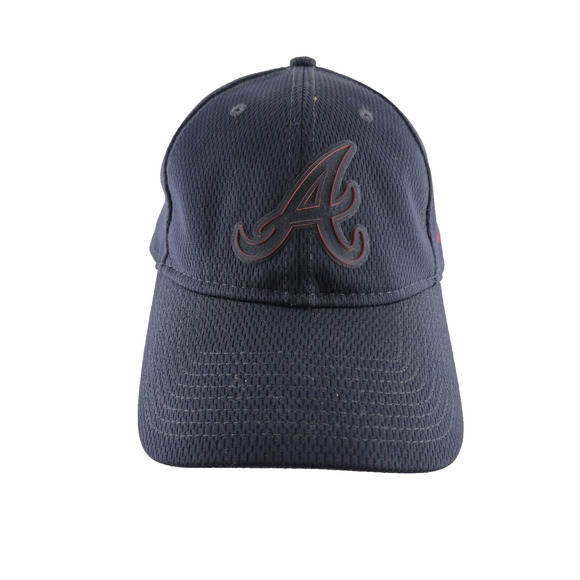Atlanta Braves New Era 9Twenty MLB Strapback Adjustable Mens Baseball Cap Navy - Picture 1 of 8